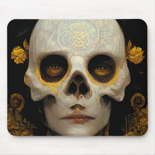 Dödsmask Fantasy Sci-Fi Art Musmatta (Framsidan)