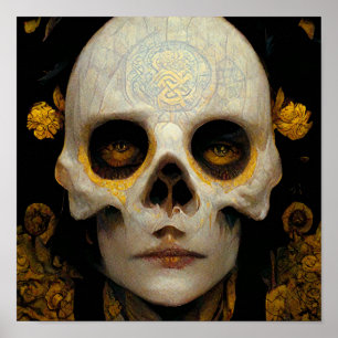 Dödsmask Fantasy Sci-Fi Art Poster