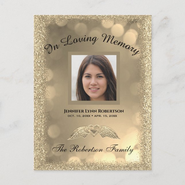 Dödsmeddelande Vykort (Framsida)