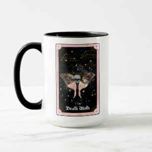 Dödsmomentet Tarot Card Måne Rosa Celestial Mugg