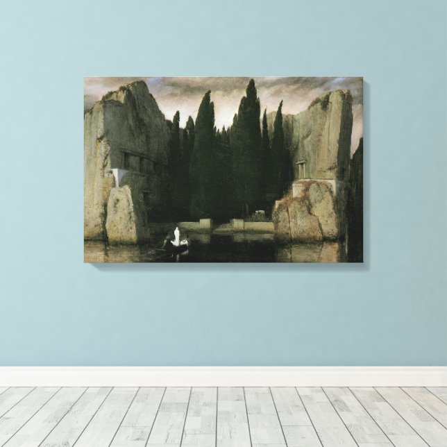 Dödsön av Arnold Böcklin, symbolism konst Canvastryck (Insitu (trägolv))