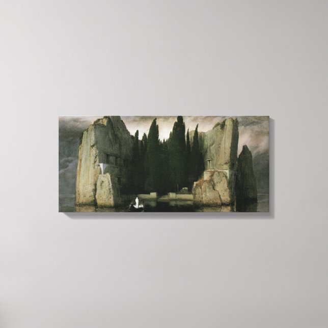 Dödsön av Arnold Böcklin, symbolism konst Canvastryck (Framsida)
