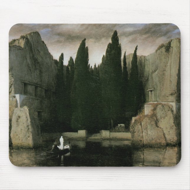 Dödsön av Arnold Böcklin, symbolism konst Musmatta (Framsidan)