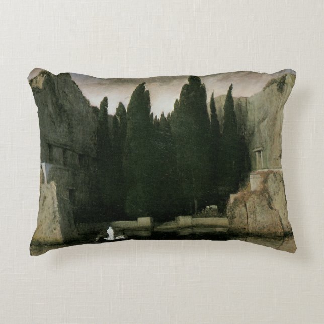 Dödsön av Arnold Böcklin, symbolism konst Prydnadskudde (Framsidan)