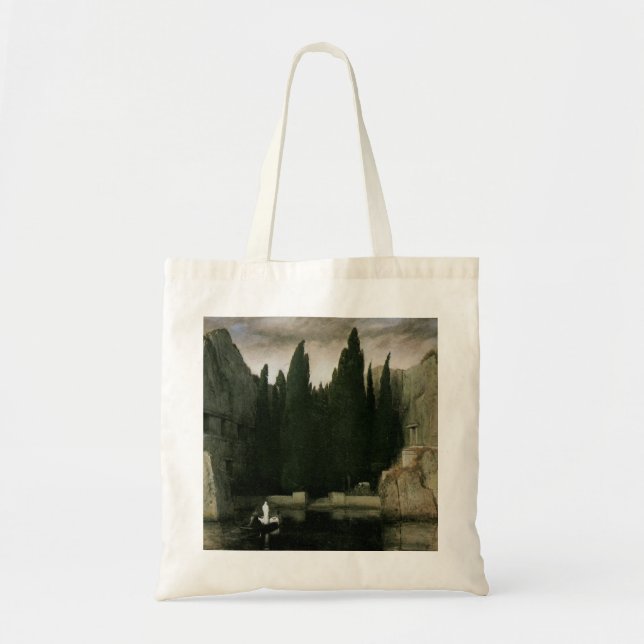 Dödsön av Arnold Böcklin, symbolism konst Tygkasse (Framsidan)