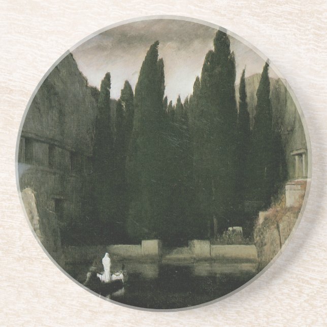 Dödsön av Arnold Böcklin, symbolism konst Underlägg Sandsten (Framsidan)