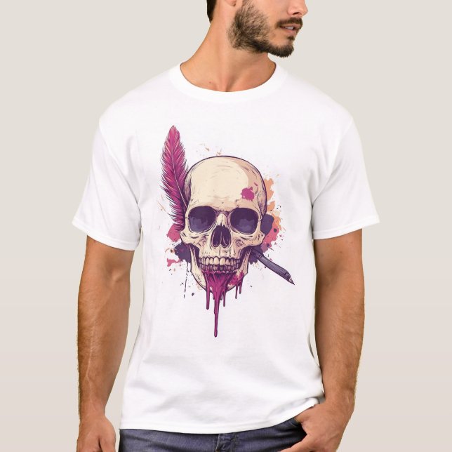 Dödspoetens skalle t shirt (Framsida)
