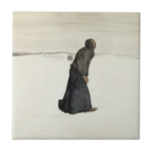 Dödspromenad (av Magnus Enckell) Kakelplatta