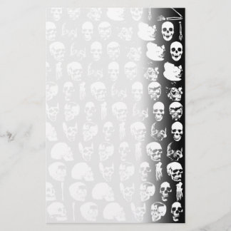 Dödsrockmonster Skallar Skräck Goth Brevpapper