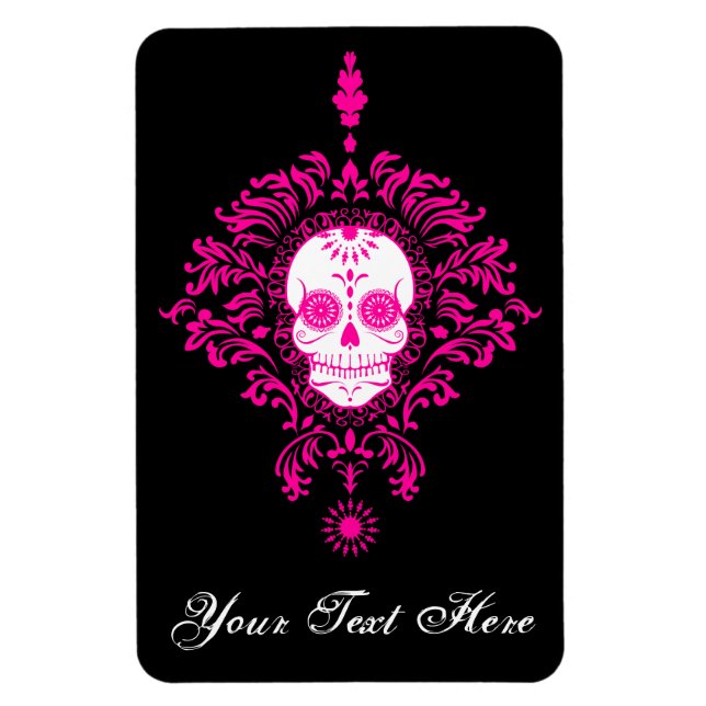 Dödsskada - Anpassningsbar Sugar Skull Magnet (Vertikal)