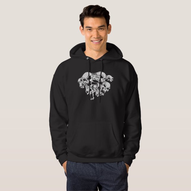 Dödsskull Hoodie (Hel framsida)