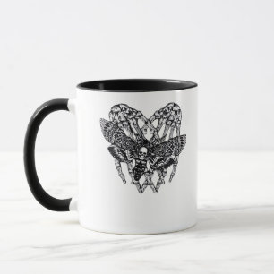 Dödsstall, månsten, klassiskt - Skeleton Hand Hear Mugg