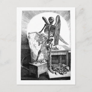 Dödsstudier Mans Anatomy vycard Vykort