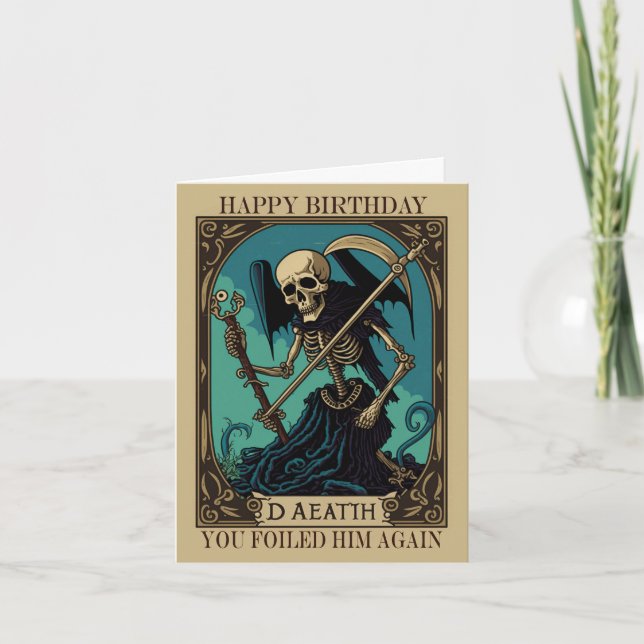 DödsTarot Birthday Card Kort (Framsida)