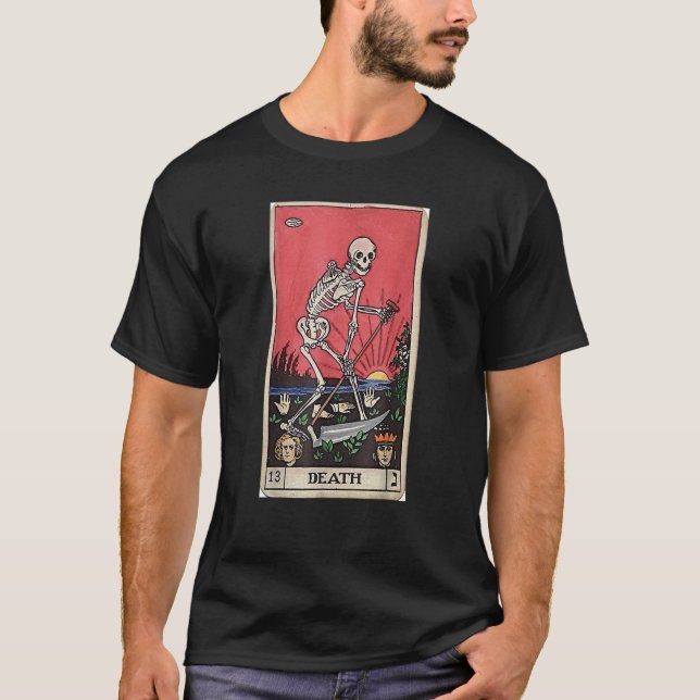 DödsTarot Skeleton Halloween Costume T Shirt (Framsida)