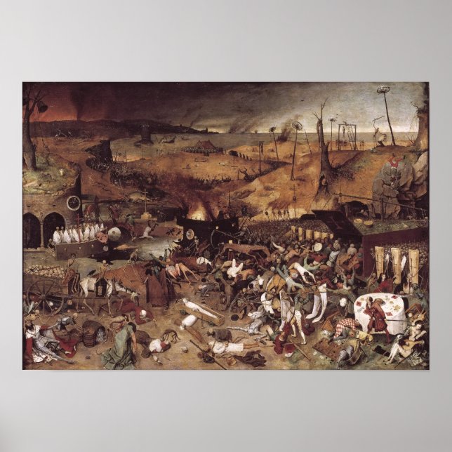 Dödstriumfen av Peter Bruegel Poster (Framsidan)