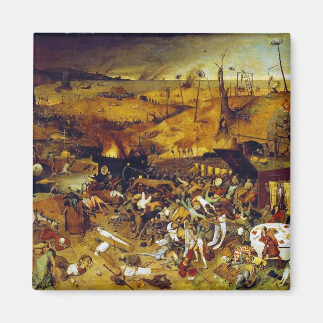 Dödstriumfen av Pieter Bruegel den äldre Magnet (Framsidan)