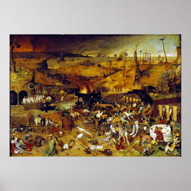 Dödstriumfen av Pieter Bruegel den äldre Poster (Framsidan)