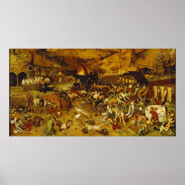Dödstriumfen av Pieter Bruegel den äldre Poster (Framsidan)