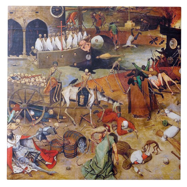Dödstriumfen, Pieter Bruegel Kakelplatta (Framsidan)