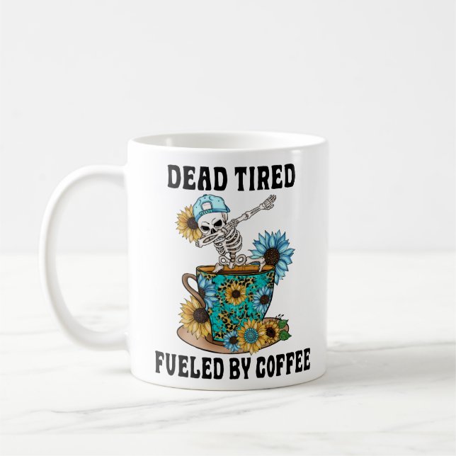 dödstrött driven av kaffe kaffemugg (Vänster)