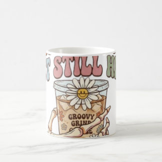 Dödstrött Men Fortfarande Här Retro Skelett Kaffe Kaffemugg