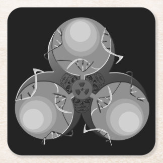 Dödsvirus Biohazard Underlägg Papper Kvadrat