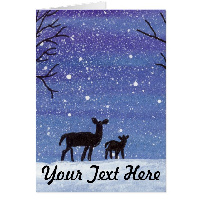 Doe and Fawn Hälsningskort (Framsidan)