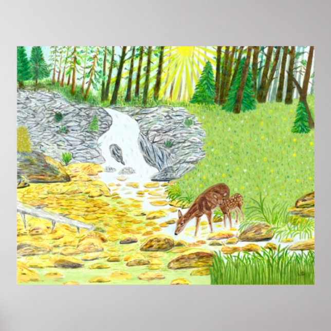 Doe and Fawn Poster (Framsidan)