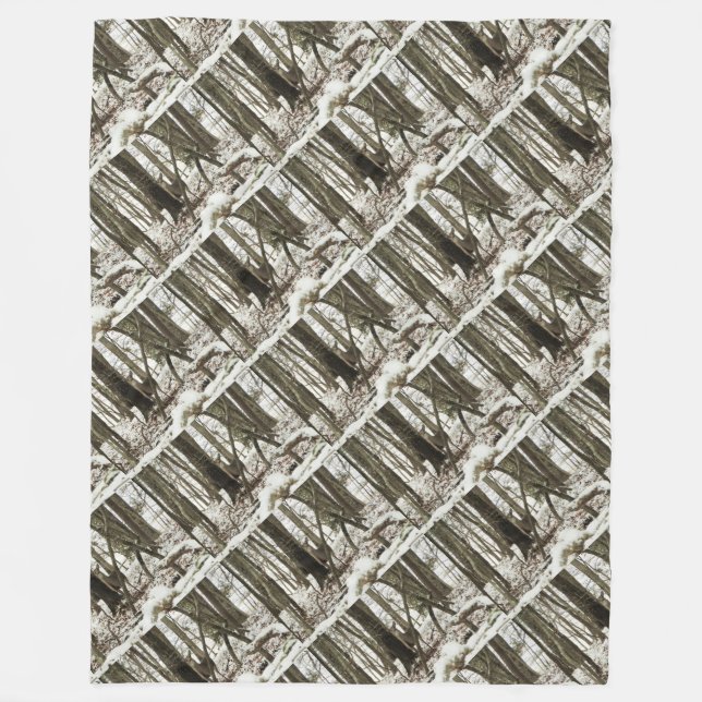 Doe Hjort i Snö Fleecefilt (Framsidan)