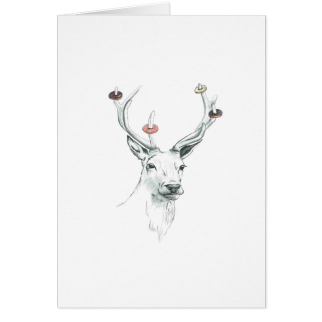 doe-nöt hjort hälsningskort (Framsidan)