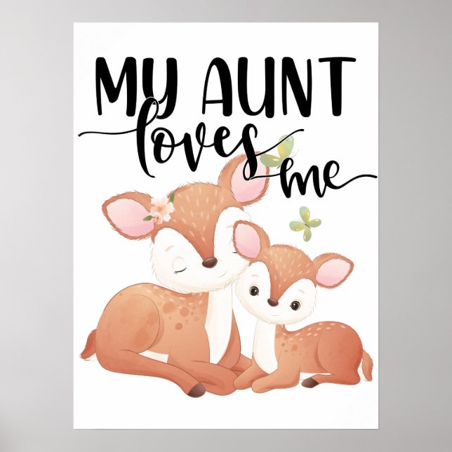 Doe och Fawn My Moster Kärlek me Poster (Framsidan)