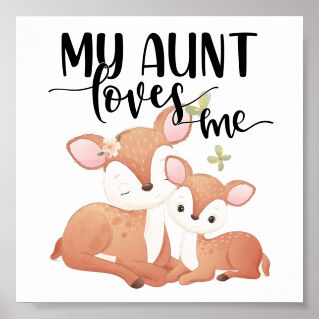 Doe och Fawn My Moster Kärlek me Poster (Framsidan)