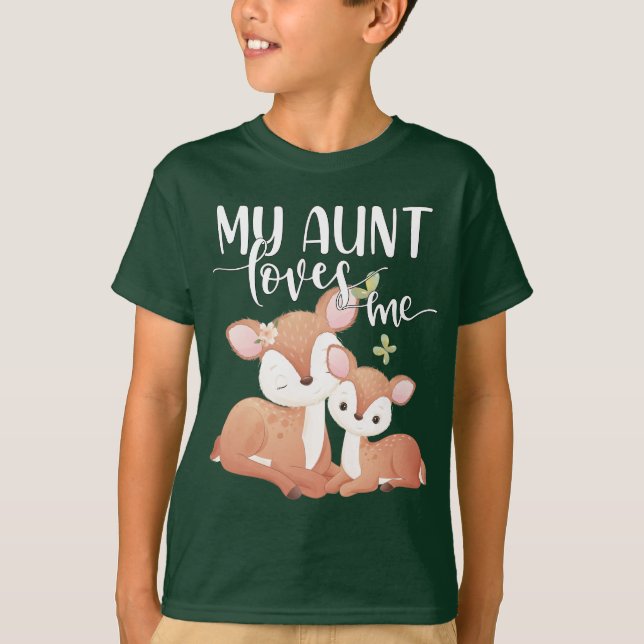 Doe och Fawn My Moster Kärlek me T Shirt (Framsida)