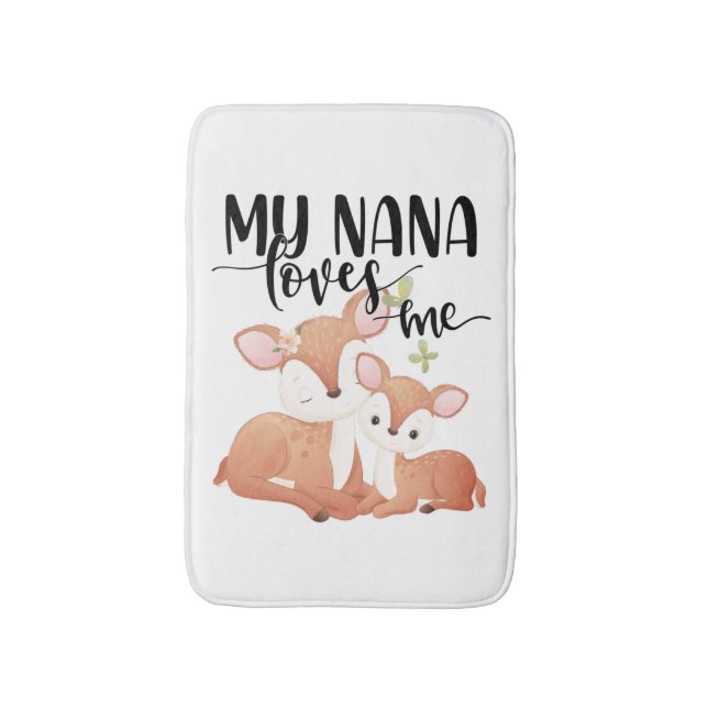 Doe och Fawn My Nana Kärlek Me Badrumsmatta (Framsidan (Vertikal))