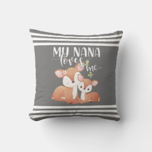 Doe och Fawn My Nana Kärlek Me Kudde