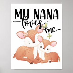 Doe och Fawn My Nana Kärlek Me Poster