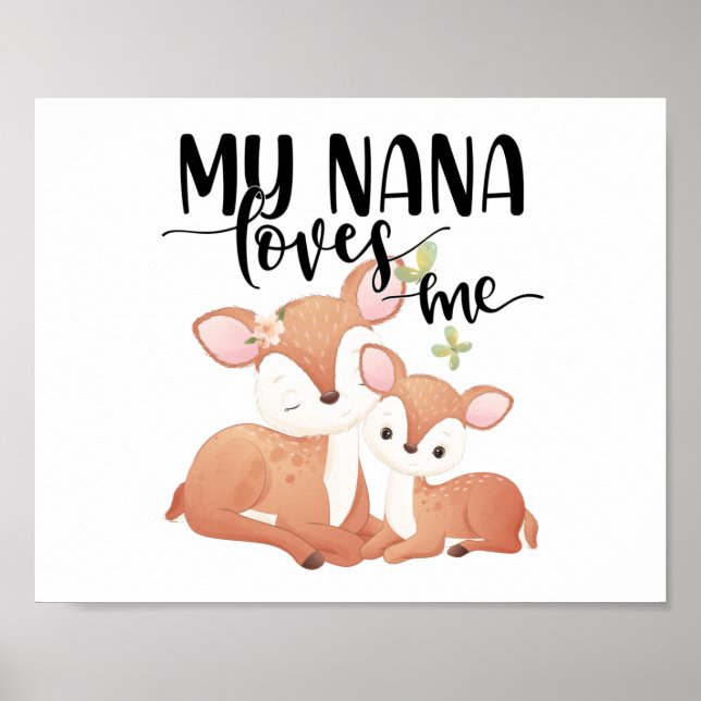 Doe och Fawn My Nana Kärlek Me Poster (Framsidan)