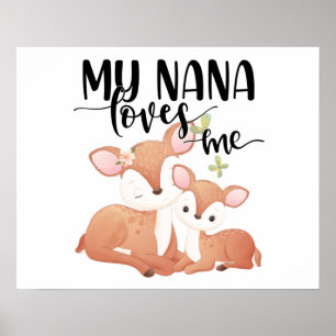 Doe och Fawn My Nana Kärlek Me Poster