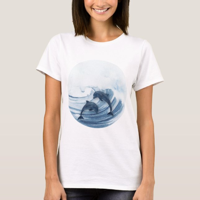 Döende delfiner i surfan t shirt (Framsida)