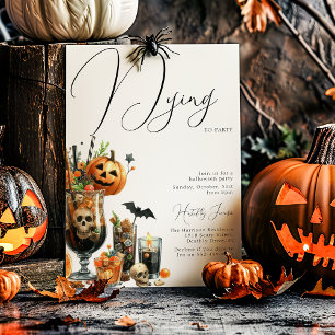Döende för att festa vuxen halloweenfest inbjudningar