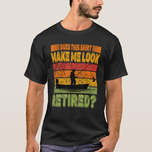 Does This  Make Me Look Retired Retro  Retirement  T Shirt (Framsida)