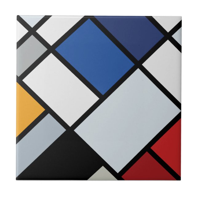 Doesburg - Dissonansernas kontra-sammansättning Kakelplatta (Framsidan)