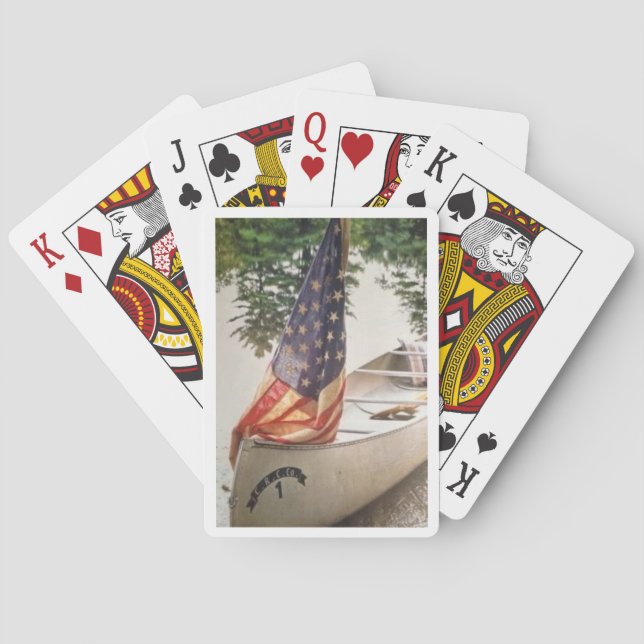 DOF - Flagga och Canoe Poker-kort Casinokort (Baksidan)