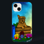 Doft i A-boxen, God jul<br><div class="desc">Lucky Little Hund i Giftbox,  God jul! ~~~ Puppy in A Box ,  God jul ~ färgpenna teckning by Krisi ArtKSZP ~~ Store Category >>>> Hund - Hund >> Puppy in A Box God jul</div>