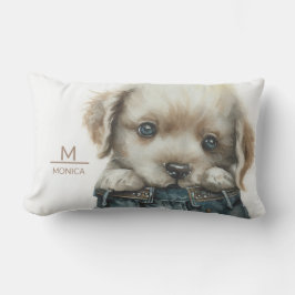 Doft i Jeans Art Monogram Dekorativ kudde