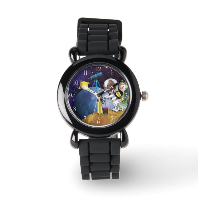 Doft i rymden en utlänning med teleskop armbandsur (Framsida)