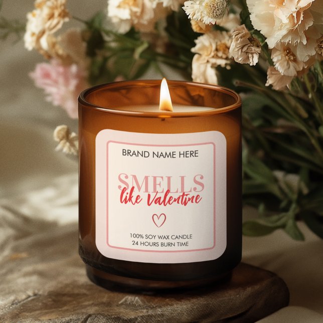 Doft som Alla hjärtans dag Rosa Ljus Etikett  (Skapare uppladdad)