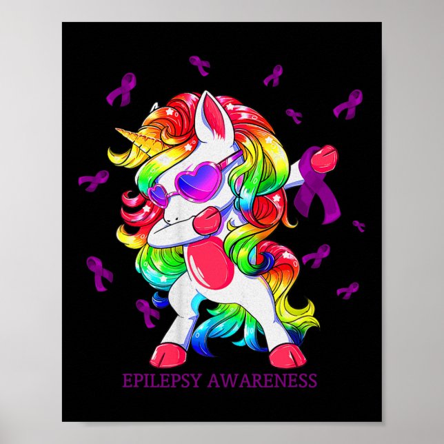 Doftande anslag för Unicorn Epilepsy Awareness Rib Poster (Framsidan)