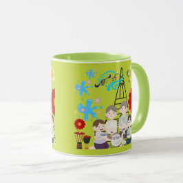 Doftande blomstervattenstänk lime mugg